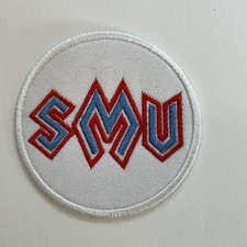 SMU Southern Methodist University Mustangs VINTAGE EMBROIDERED IRON ON PATCH 2.5