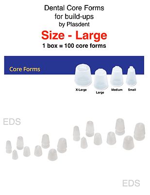 Dental Core Forms for Build ups  100 pcs - * Large *