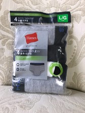 Hanes Platinum 4 Pair Pack Boy's Tagless Comfort Soft Boxer Briefs Size L 14-16