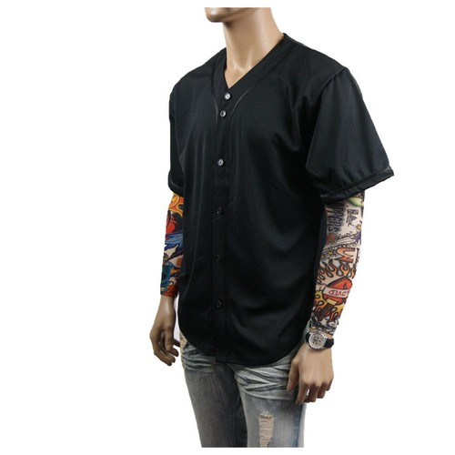 Mens Baseball Jersey Raglan Stripe Sports Uniform Team Hipster Tee Casual S-3X - 第 84/155 張圖片