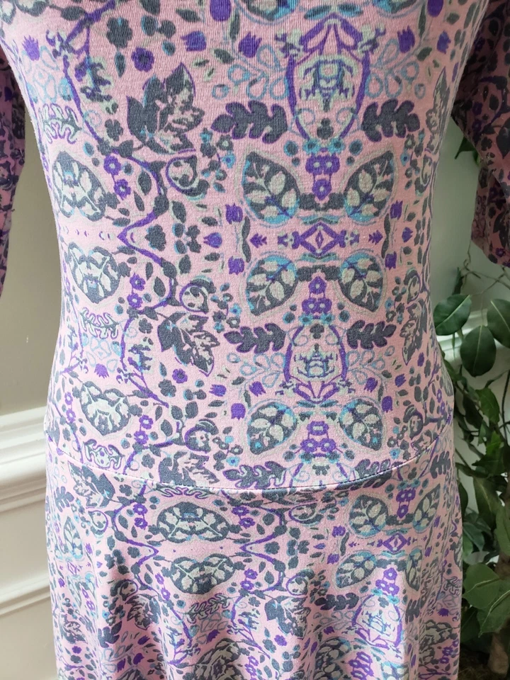 LuLaRoe Women Multicolor Polyester Scoop Neck Short Sleeve Knee Length Dress XL - Image 3 of 4