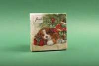 "Servietten \"Gift Guard\" 25X25 Cm Ambiente Hund Weihnachten Xmas Tischdekoration"