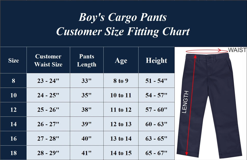 Boys Everyday Wear Super Stretch Cotton Cargo Pants (Size 8-18) 2-Pack Free Ship - Image 2 of 2