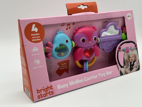 Bright Starts -Busy Birdies Carrier Toy Bar 0M+ -4 Melodies- NEW - Picture 4 of 6