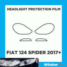 For Fiat 124 Spider 17+ CLEAR Headlight Scratch Guard Protection Film PPF