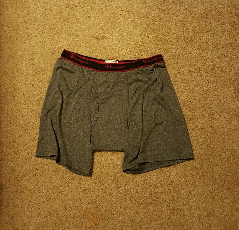 CHAMPION 3 mens cotton performance long leg boxer briefs black size L