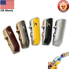 Cigar Cigarette Lighter 3 Jet Flame Torch Punch Refillable Butane Metal Gift