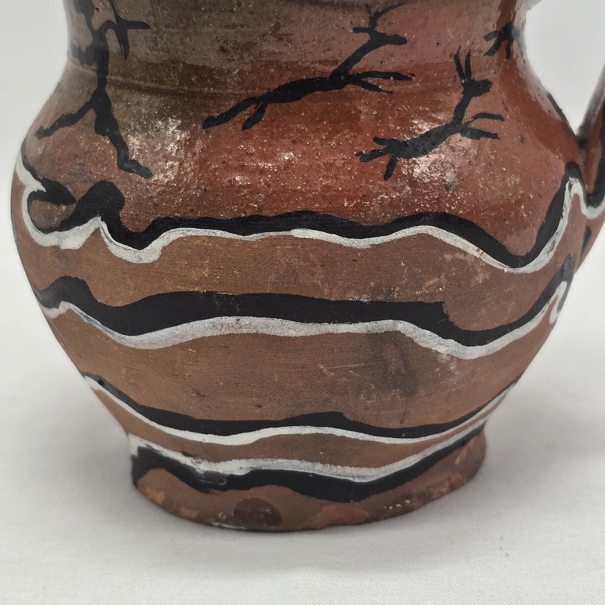 Small Earthenware Pottery Pitcher 3.5