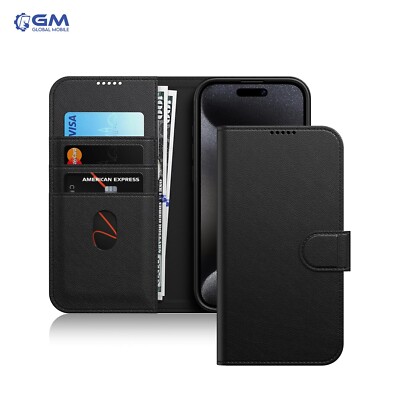 Hülle für iPhone 17 16 Pro Max 15 14 13 12 11 X XR Flip Leder Wallet Case