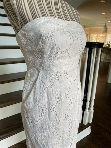 Robe femme New York and Company taille 2 sans bretelles à œillets floraux poches blanches - Photo 5/12