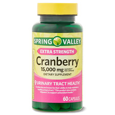 Spring Valley Extra Strength Cranberry Dietary Supplement Capsules 15000mg 60 Ct