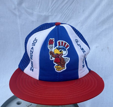VTG 80  s 1984 Olympics Snapback Trucker Cap Hat USA Eagle White Red Blue