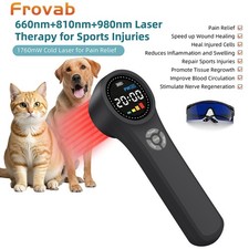 Vet Laser Cold Laser Therapy Device 1760mW Red  Infrared for Dogs, Cats, Horses