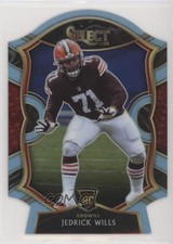 2020 Panini Select Concourse Light Blue Prizm Die-Cut Jedrick Wills #90 0b3