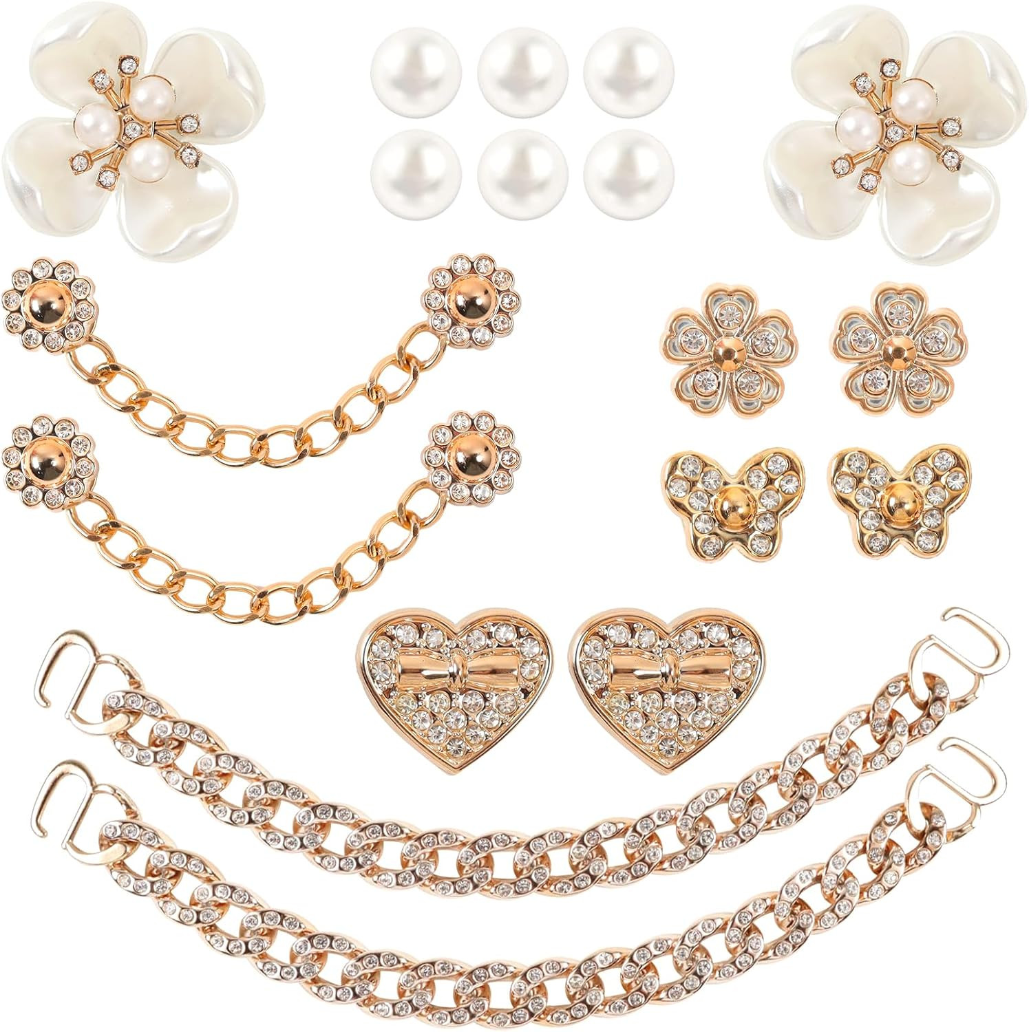 Adornos brillantes para zapatos con flores perlas y cristales para fiestas