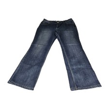 Wrangler Boot Cut Jeans Women 32 x 30 Blue Medium Wash Stretch Casual Comfort