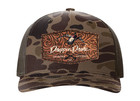 Droppin Drake Mallard Duck and Gun X Leather Patch Trucker Hat – Snapback Mesh