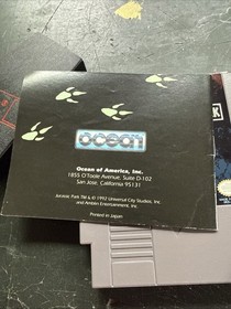 Jurassic Park Nintendo NES Game Cartridge Not Tested
