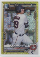 2021 Bowman Chrome Prospects Mega Box Yellow Mojo Refractor /75 Aaron Sabato fc1