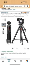 King joy 74” Tripod Camera Phone Wireless Remote Phone Tablet Holder DSLR Gift
