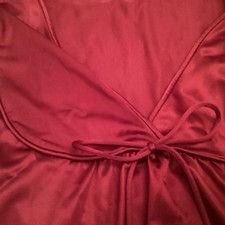 JC Penny Vintage Gown Nylon USA M Deep Red