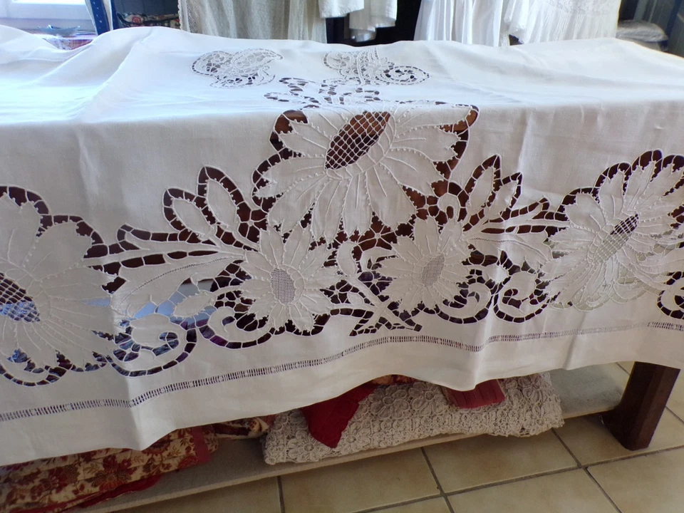 Drap Ancien Richelieu Avec Retour 228 cm x 340 cm - Photo 4/4
