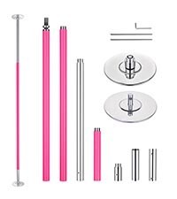 11.7 Ft Static Spinning Dancing Pole Kit 45mm Silicone Party Club Exercise Pink