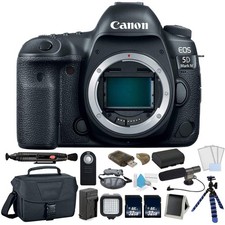 Canon EOS 5D Mark IV Full Frame Digital SLR Camera Body - Bundle with Microphone
