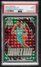 2023 Panini Mosaic Thunder Road Green Prizm Brandon Miller #19 PSA 9 MINT 0x3f