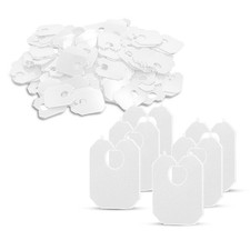 MT Products White Disposable Plastic Clip and Bread Bag Clips - Pack of 100