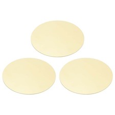 3 Pcs Metal Stamping Blanks, 90mm Round Stamping Tags, 0.5mm Thick, Brass Tone