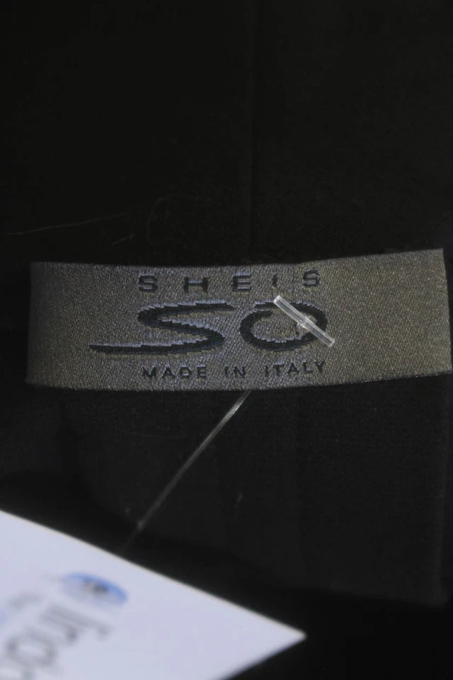 Blusa Top Sheis SO Mujer Manga 3/4 Cuello Alto Lateral Dividido Negra Talla 42 Foto 4 de 4