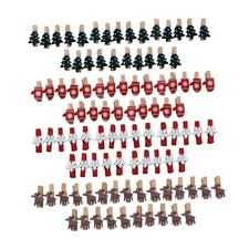 100Pcs Christmas Wood Clips Christmas Photo Clips Christmas Card Clips