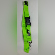 Nike Lanyard Detachable Keychain Badge Document Holder In Neon Lime Green