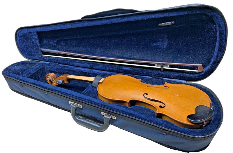 Violin 3/4 - Copy of Antonius Stradivarius made In Germany in Case w/Glasser Bow