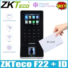 ZKTeco F22 WiFi ID Time Attendance TCP/IP Fingerprint Door Access Control System