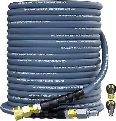 #ad 75FT 4500PSI Pressure Washer Hose 3 8quot; Wire Braided Kink Resistant Power Hose BL $99.96
