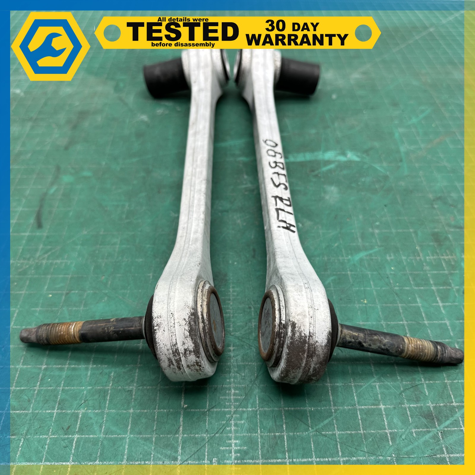 03-18 BENTLEY CONTINENTAL REAR RIGHT LEFT TIE ROD CONTROL ARM SET OEM