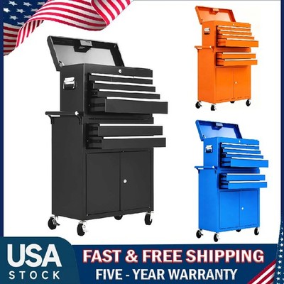 8-Drawer Rolling Tool Chest with Wheels, Heavy Duty Detachable Tool Box Cabinet