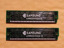 2X SAMSUNG 1MB 30 Pin SIMM RAM Memory KMM591000A-8 / KMM591000A8 Vintage