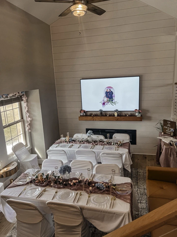 Paquete de decoración cortinas de arco, flores, corredores, velas y luces - boda pequeña $99 Foto 4 de 4