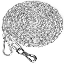 Heavy Duty Dog Chains for Outside 15FT Stainless Steel Tie Out Cable Swivel Hook
