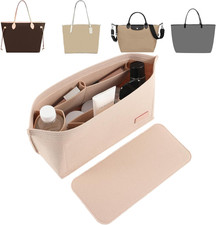 Purse Organizer Insert for Handbags  Base Shaper 2Pc Set,Felt Organizer Insert