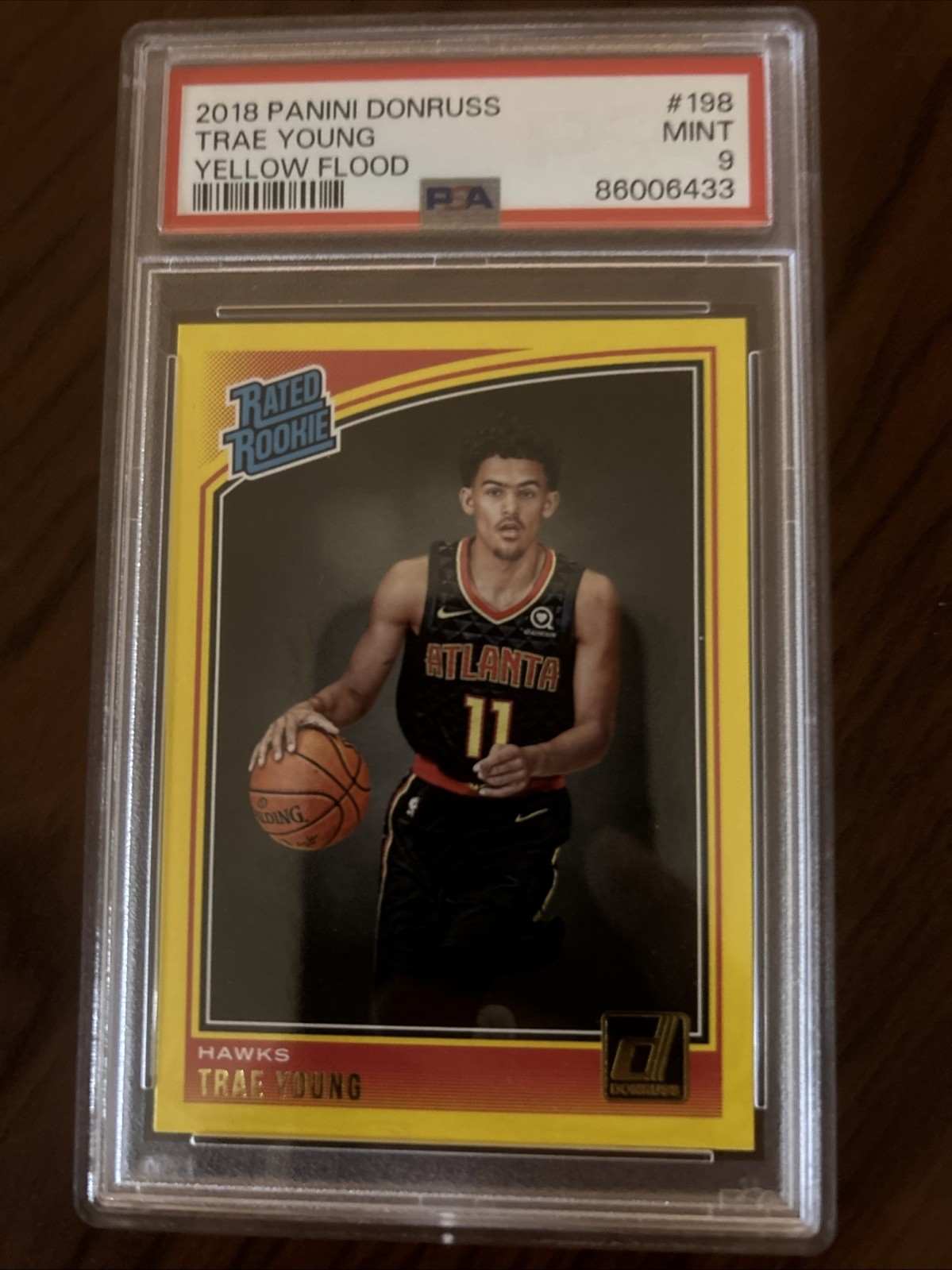2018-19 Panini Donruss - Rated Rookies Trae Young #198 Yellow Flood (RC)