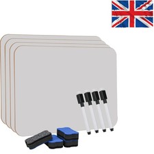 8.2X11.8 Inch Mini Whiteboards, 4 Pack - Reusable for Classroom and Office Use