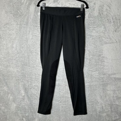 Kerrits Breeches Womens Large Black Knee Patches Stretch Equestrian Riding Pants