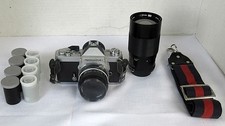 NIKON NIKKORMAT 35mm Camera W/ Lens Nikon NIKKOR 50mm  Vivitar 200mm