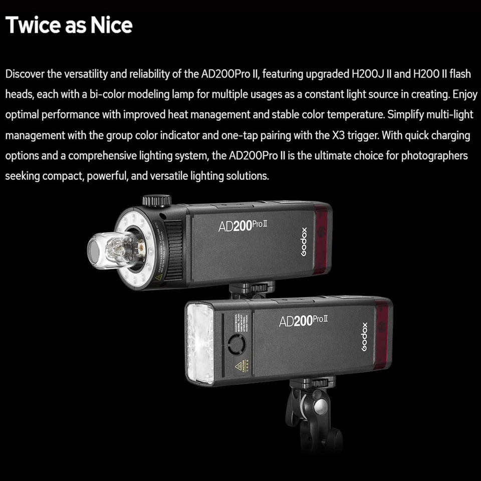 US GODOX AD200proII 2.4G TTL Speedlite Flash+90cm Octagon Softbox+XproII Trigger - Image 4 of 4
