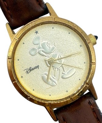 Vintage Lorus Disney Mickey Mouse Watch Gold Tone On Gold Tone New Battery