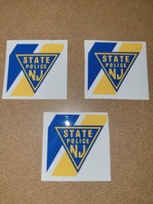 3 Piece Lot - NJ STATE POLICE - UV Transfer Decal - Sticker